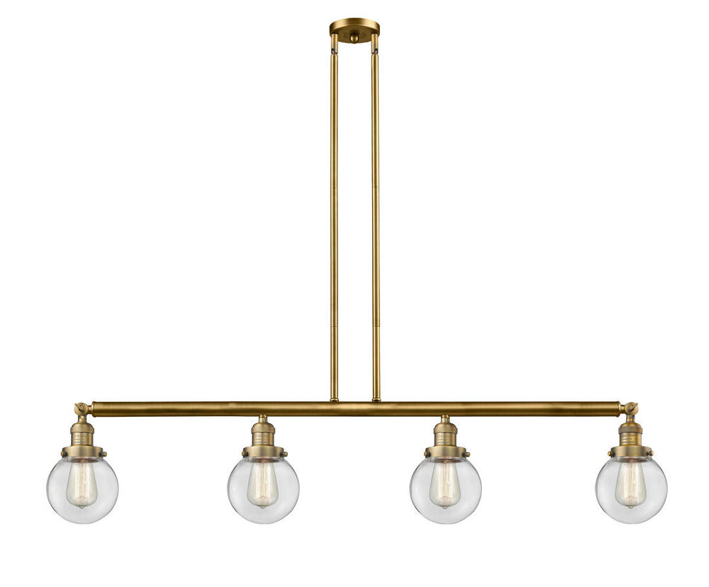 Beacon - 4 Light - 51 inch - Brushed Brass - Stem Hung - Island Light