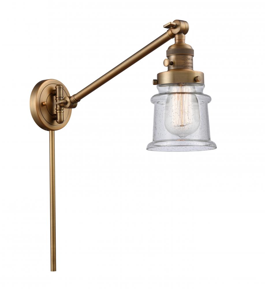 Canton - 1 Light - 8 inch - Brushed Brass - Swing Arm