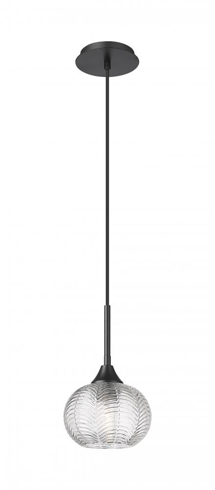 Berkshire - 1 Light - 7 inch - Matte Black - Cord Hung - Pendant