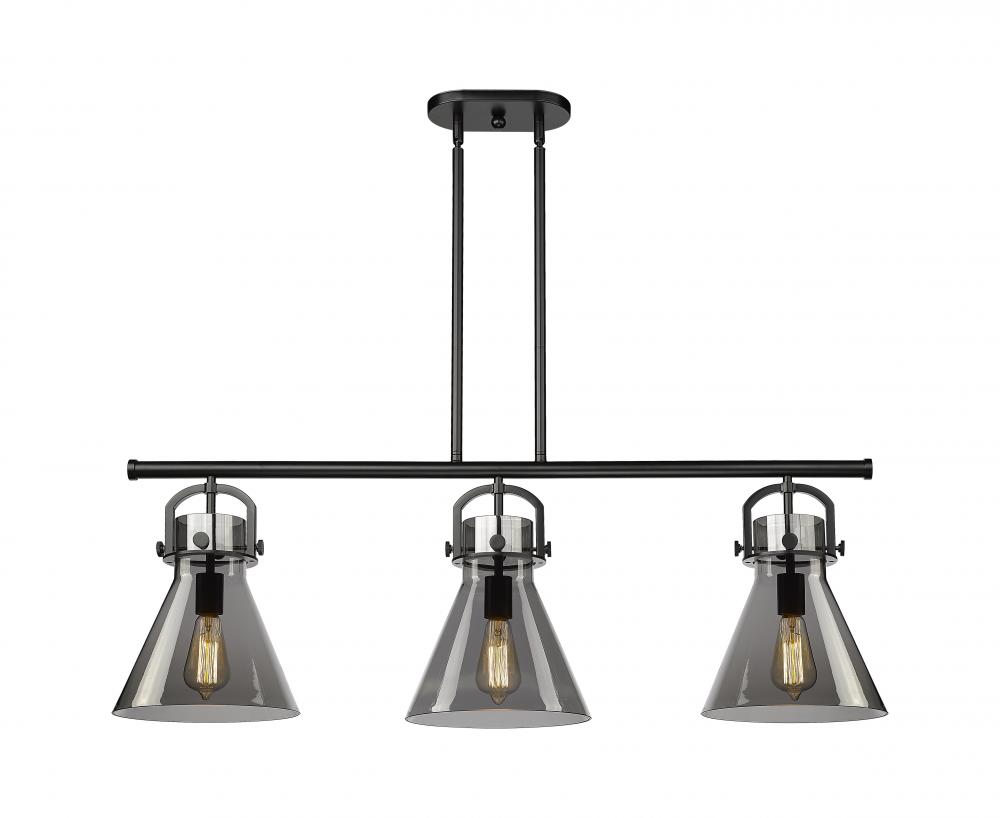 Newton Cone - 3 Light - 42 inch - Matte Black - Island Light