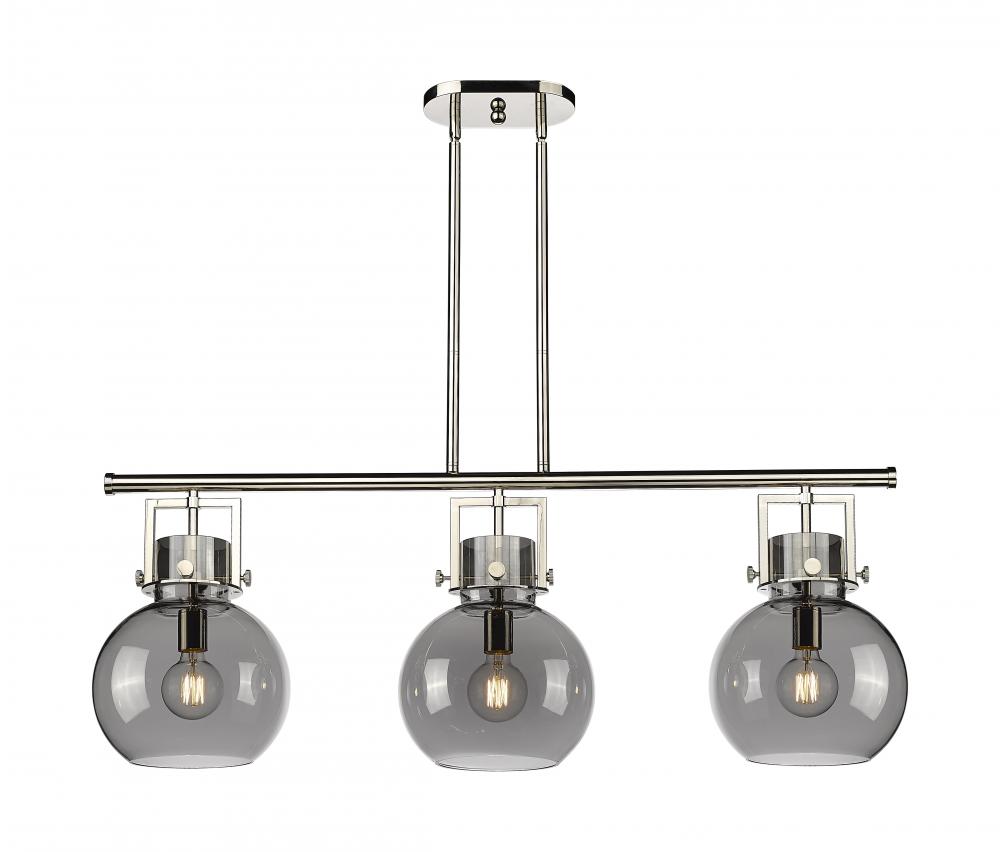 Newton Sphere - 3 Light - 42 inch - Polished Nickel - Island Light