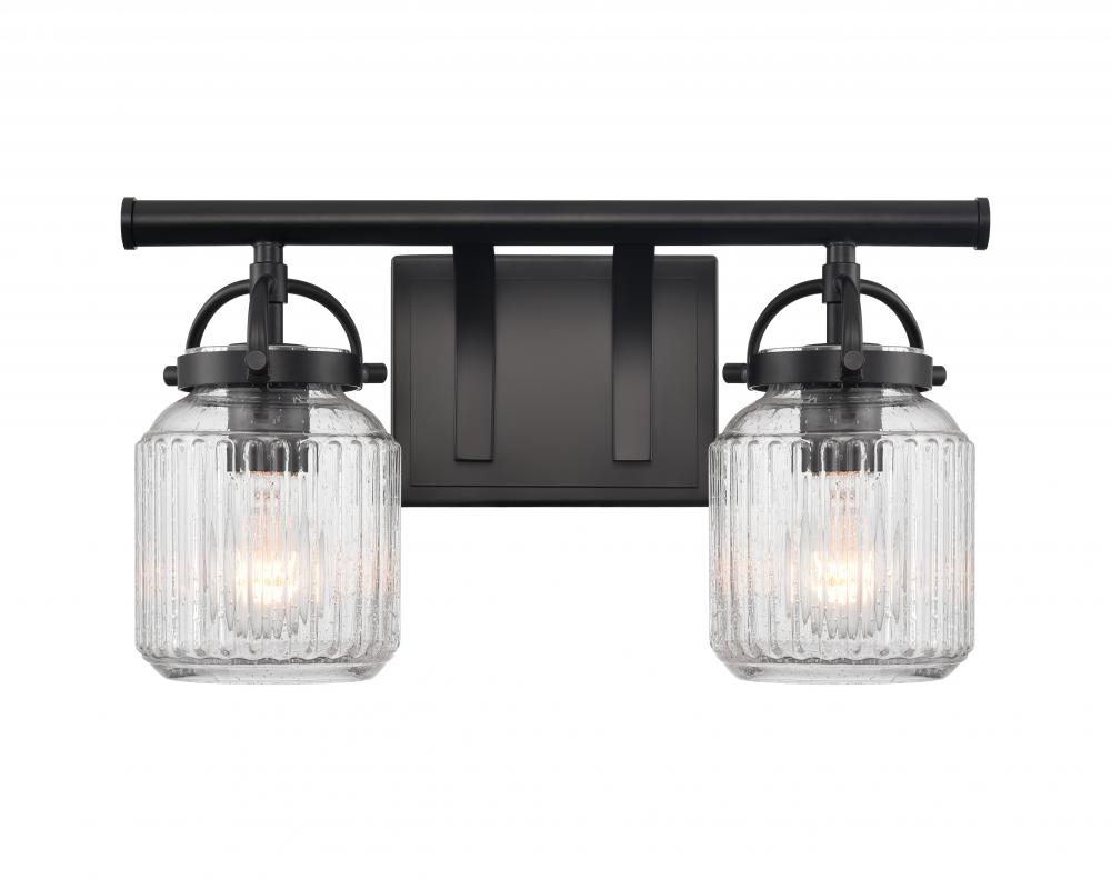 Latreille - 2 Light - 16 inch - Matte Black - Bath Vanity Light