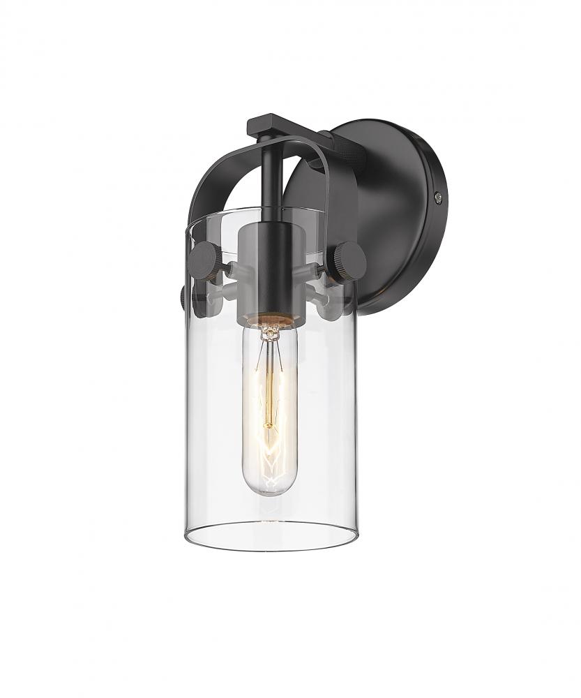 Pilaster II Cylinder - 1 Light - 7 inch Long Glass - Matte Black - Sconce