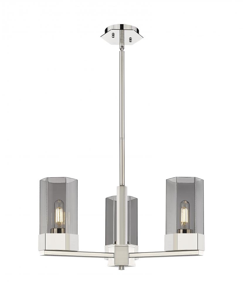 Claverack - 3 Light - 22 inch - Polished Nickel - Pendant