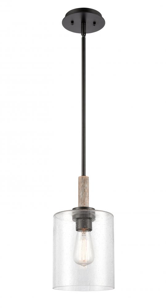 Paladin - 1 Light - 7 inch - Matte Black - stem hung - Mini Pendant