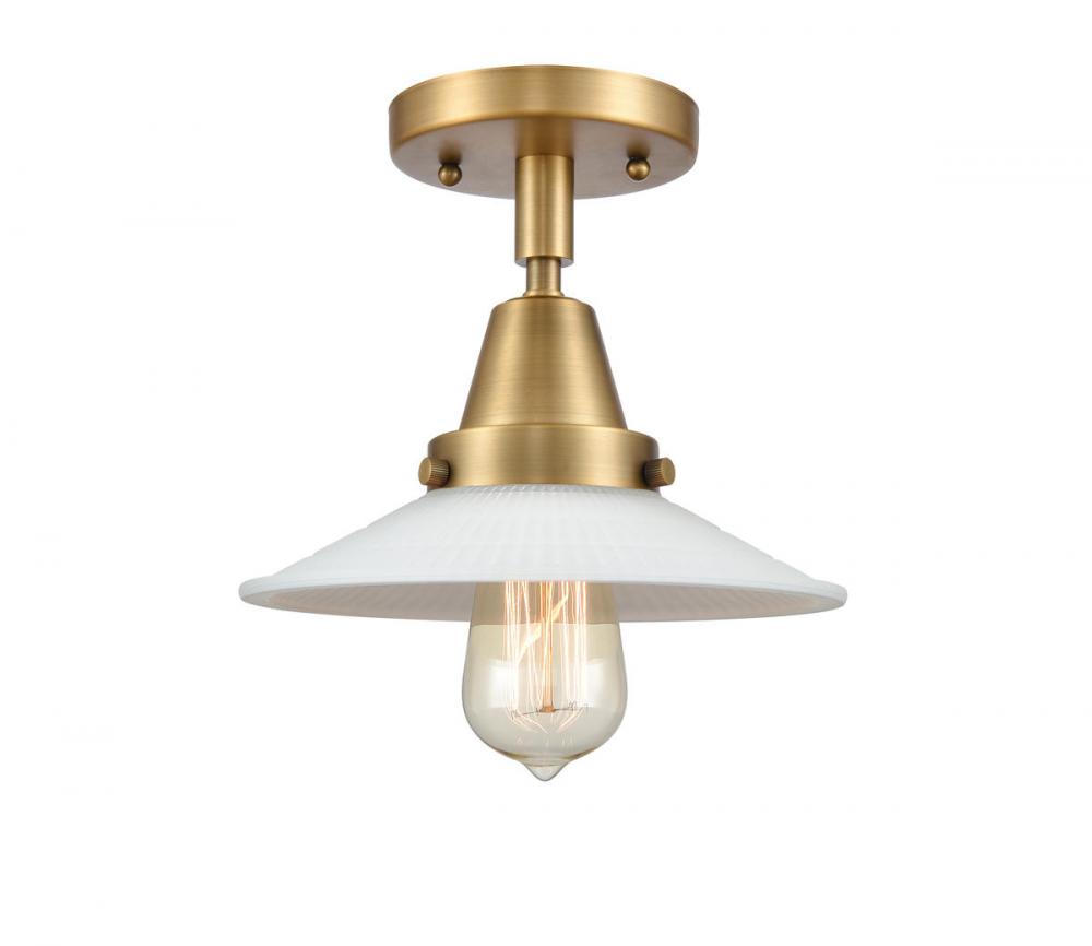 Halophane - 1 Light - 9 inch - Brushed Brass - Flush Mount