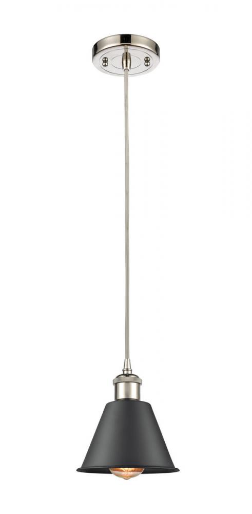 Smithfield - 1 Light - 7 inch - Polished Nickel - Cord hung - Mini Pendant