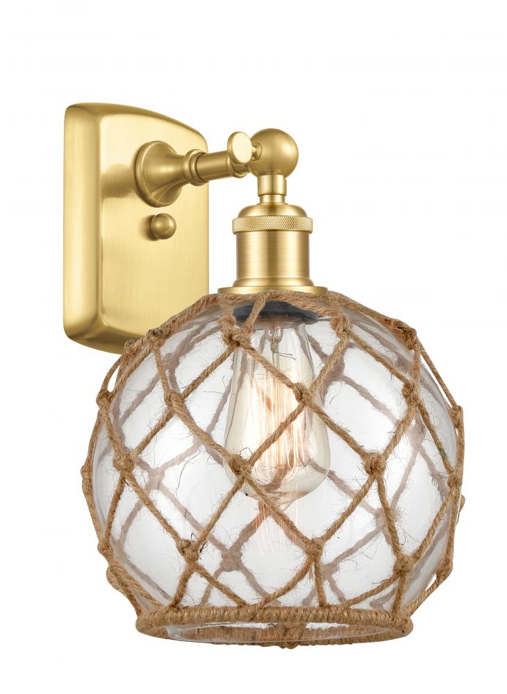 Farmhouse Rope - 1 Light - 8 inch - Satin Gold - Sconce