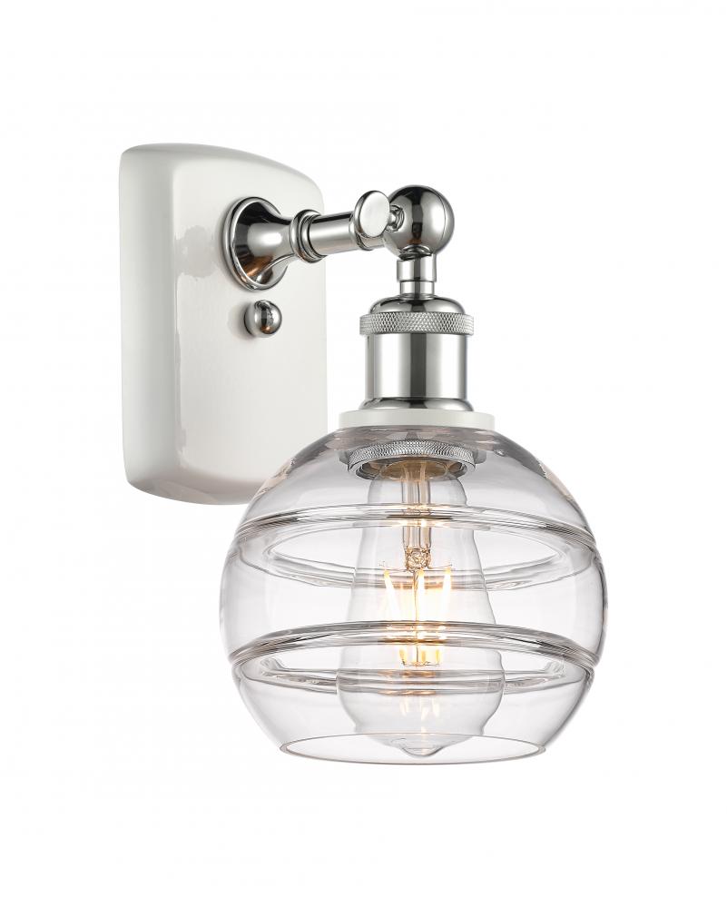 Rochester - 1 Light - 6 inch - White Polished Chrome - Sconce