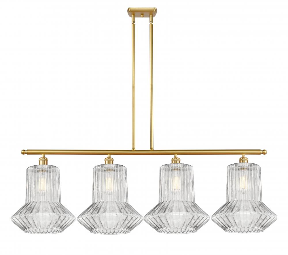 Springwater - 4 Light - 50 inch - Satin Gold - Cord hung - Island Light