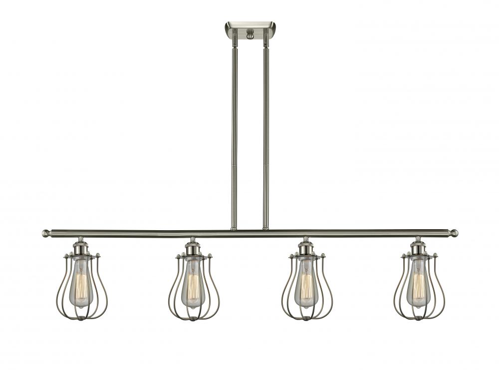 Muselet - 4 Light - 48 inch - Brushed Satin Nickel - Cord hung - Island Light