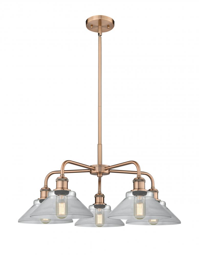 Orwell - 5 Light - 26 inch - Antique Copper - Chandelier