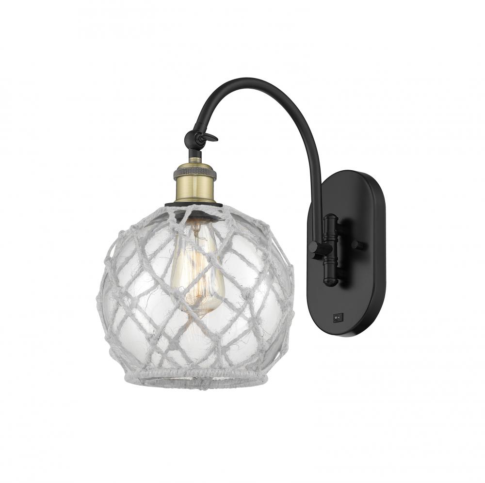 Farmhouse Rope - 1 Light - 8 inch - Black Antique Brass - Sconce