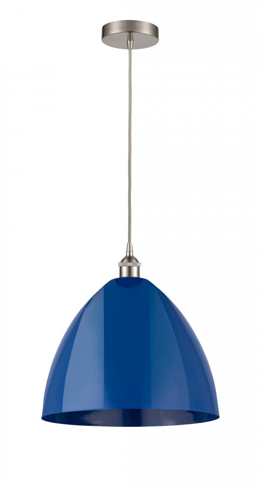 Plymouth - 1 Light - 16 inch - Brushed Satin Nickel - Cord hung - Mini Pendant