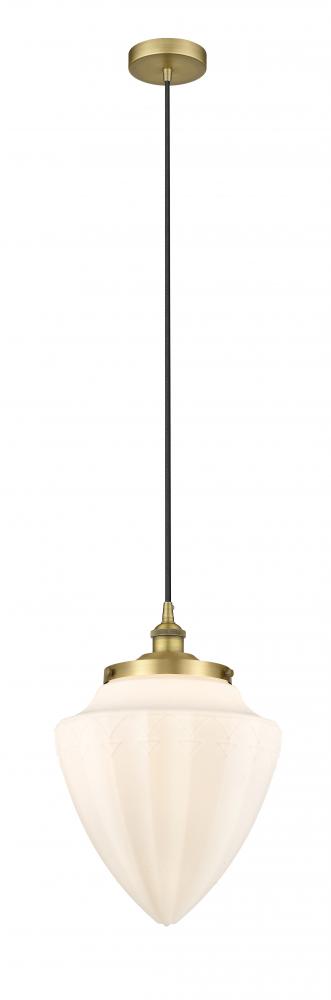 Bullet - 1 Light - 12 inch - Brushed Brass - Mini Pendant