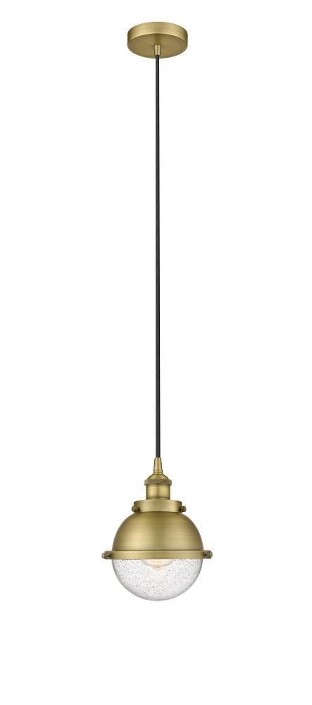 Hampden - 1 Light - 7 inch - Brushed Brass - Cord hung - Mini Pendant