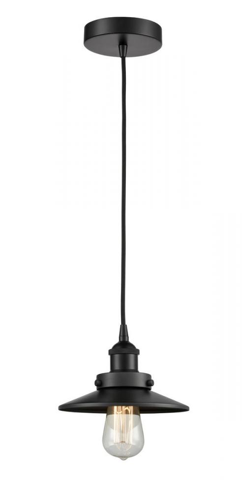 Edison - 1 Light - 8 inch - Matte Black - Mini Pendant