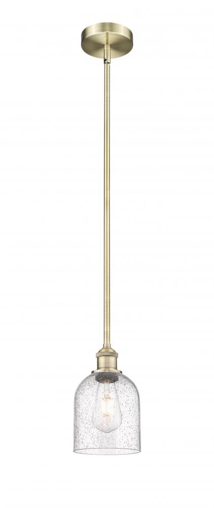 Bella - 1 Light - 6 inch - Antique Brass - Cord hung - Mini Pendant