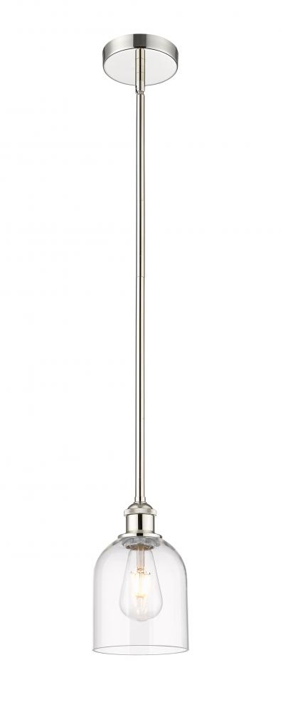 Bella - 1 Light - 6 inch - Polished Nickel - Cord hung - Mini Pendant