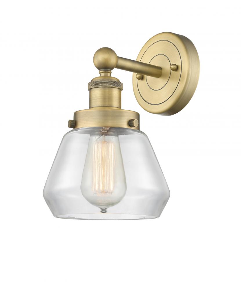 Fulton - 1 Light - 7 inch - Brushed Brass - Sconce