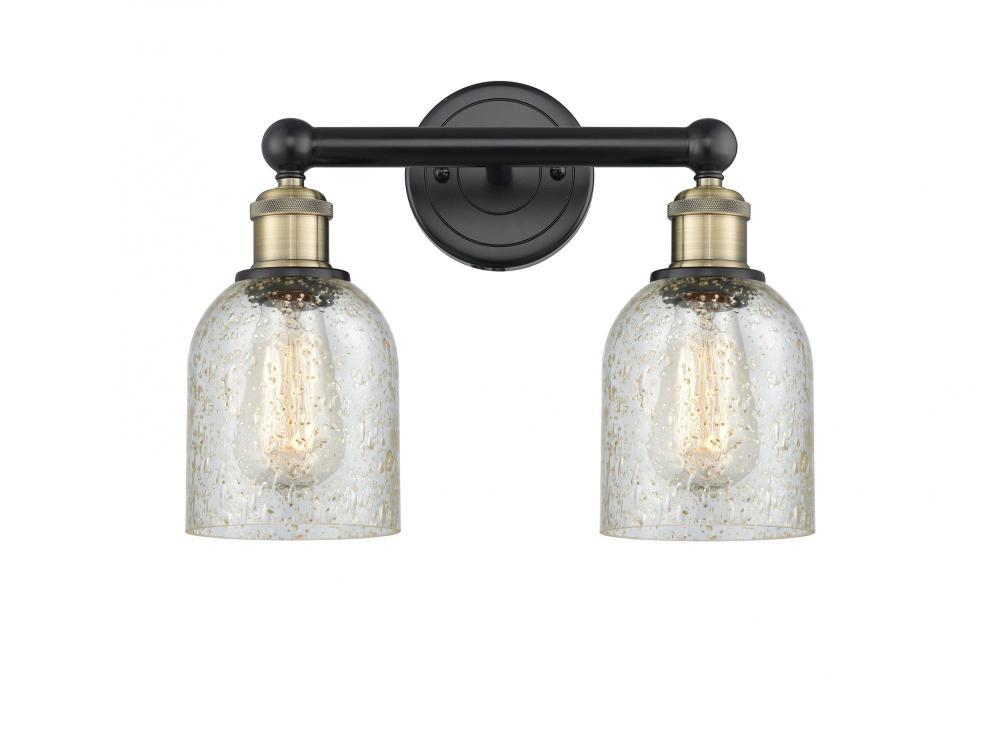 Caledonia - 2 Light - 14 inch - Black Antique Brass - Bath Vanity Light