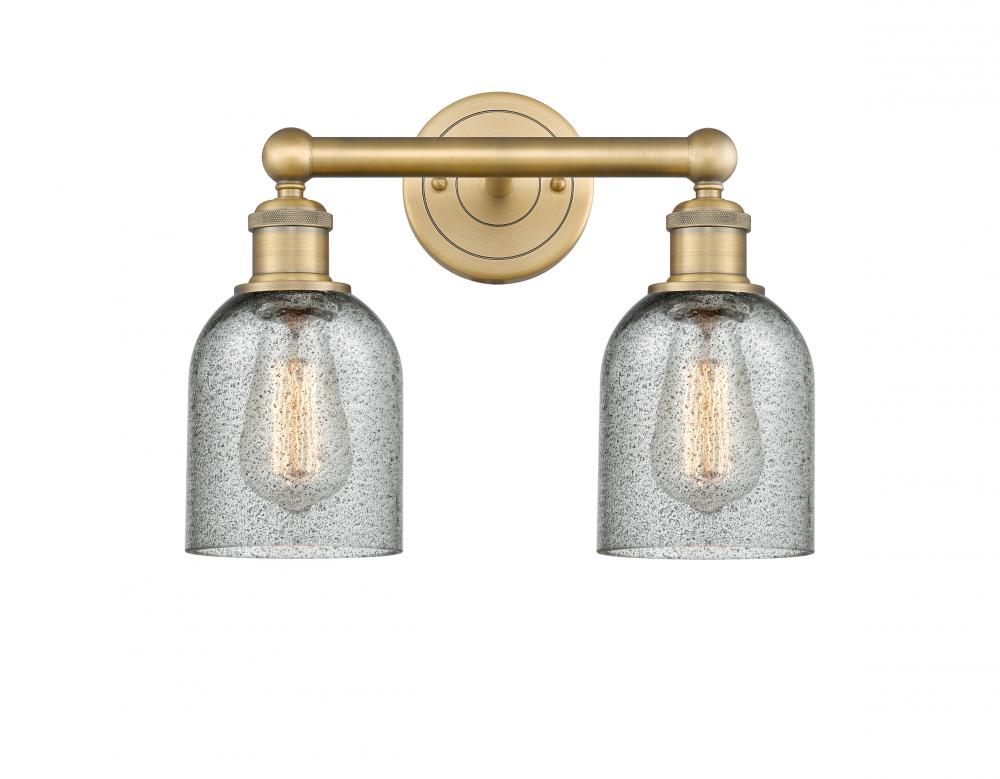 Caledonia - 2 Light - 14 inch - Brushed Brass - Bath Vanity Light