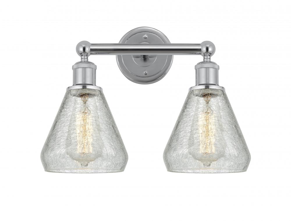 Conesus - 2 Light - 15 inch - Polished Chrome - Bath Vanity Light