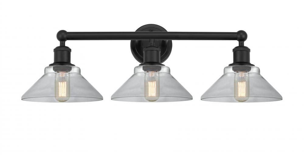 Orwell - 3 Light - 26 inch - Matte Black - Bath Vanity Light