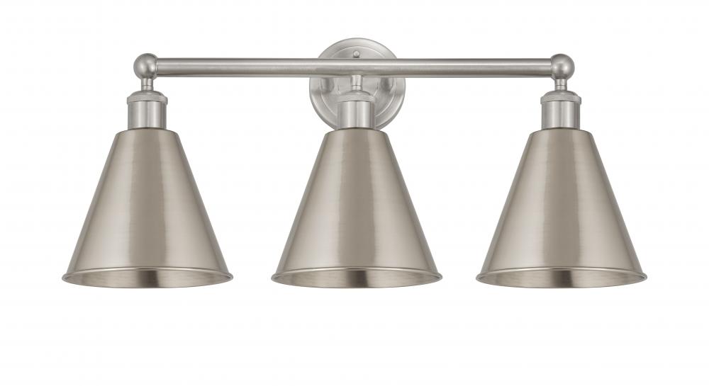 Berkshire - 3 Light - 26 inch - Satin Nickel - Bath Vanity Light