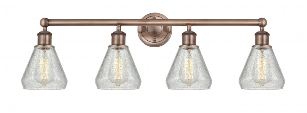 Conesus - 4 Light - 33 inch - Antique Copper - Bath Vanity Light