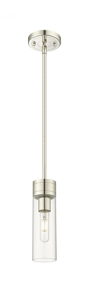 Boreas - 1 Light - 3 inch - Polished Nickel - Stem Hung - Mini Pendant