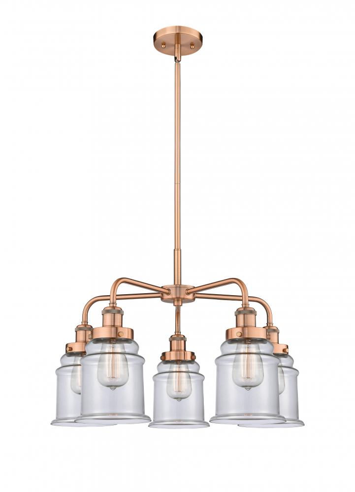 Canton - 5 Light - 25 inch - Antique Copper - Chandelier