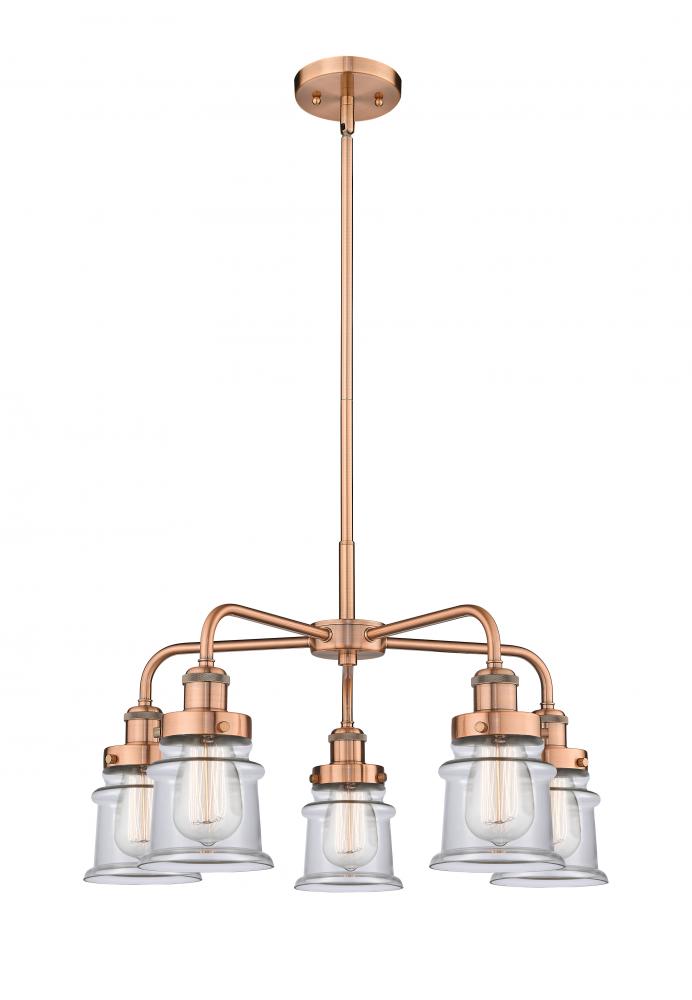 Canton - 5 Light - 24 inch - Antique Copper - Chandelier