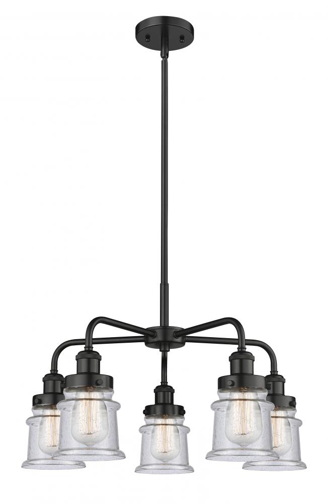 Canton - 5 Light - 24 inch - Matte Black - Chandelier