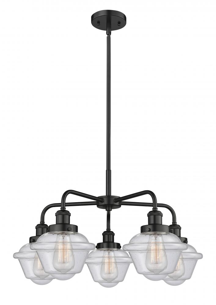 Oxford - 5 Light - 26 inch - Matte Black - Chandelier