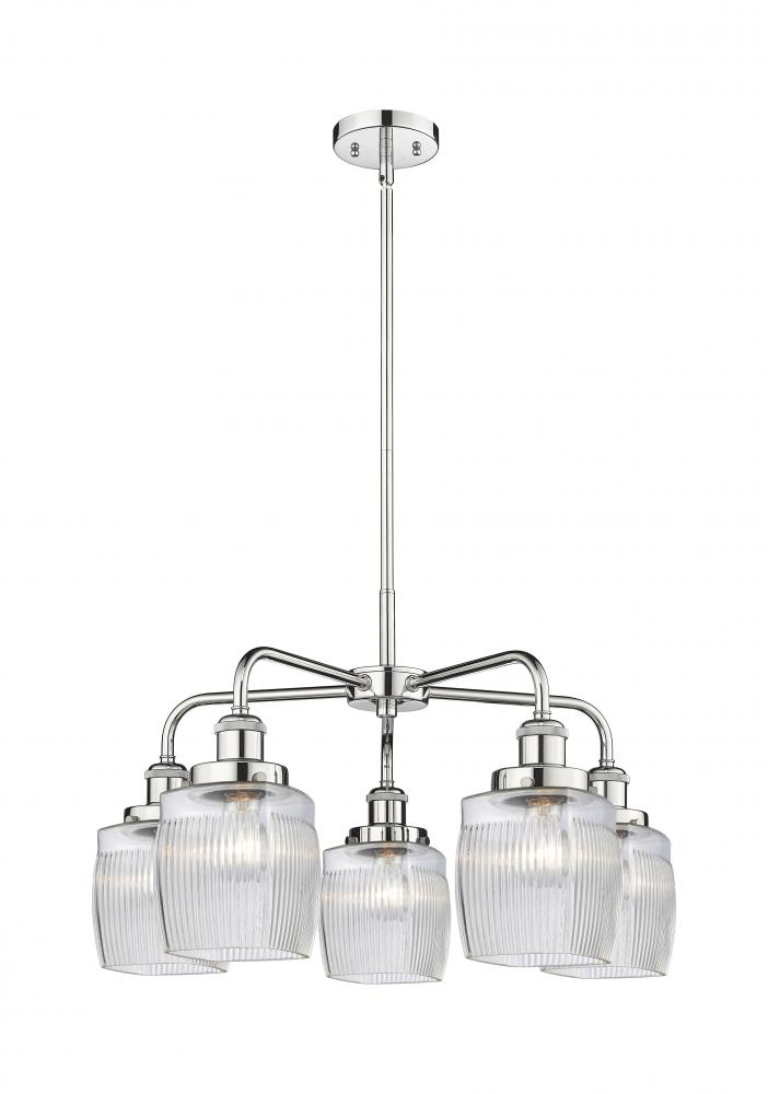 Colton - 5 Light - 24 inch - Polished Chrome - Chandelier