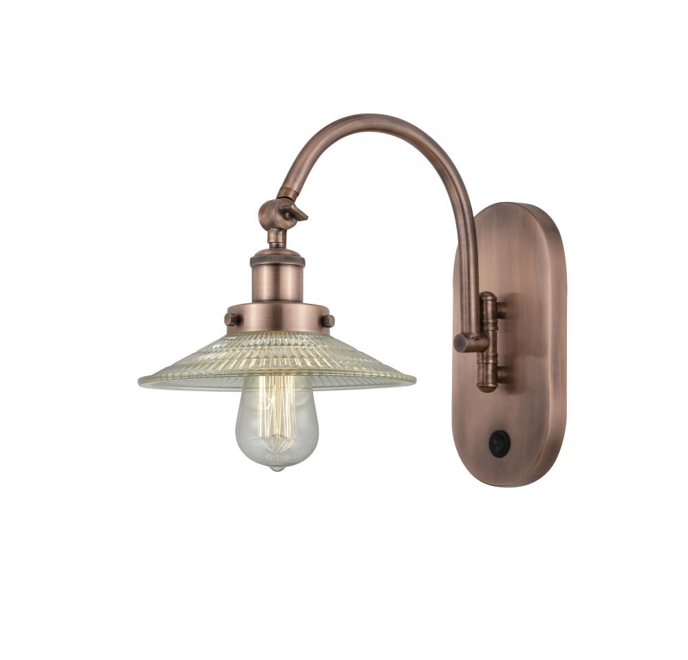 Halophane - 1 Light - 9 inch - Antique Copper - Sconce