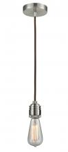 Innovations Lighting 100SN-10BR-2SN - Winchester - 1 Light - 2 inch - Satin Nickel - Cord hung - Mini Pendant