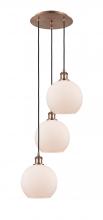 Innovations Lighting 113B-3P-AC-G121-8 - Athens - 3 Light - 15 inch - Antique Copper - Cord Hung - Multi Pendant