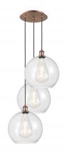 Innovations Lighting 113B-3P-AC-G122-12 - Athens - 3 Light - 18 inch - Antique Copper - Cord Hung - Multi Pendant