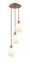 Innovations Lighting 113B-3P-AC-G651-6 - Cindyrella - 3 Light - 13 inch - Antique Copper - Cord Hung - Multi Pendant