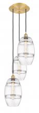 Innovations Lighting 113B-3P-SG-G557-8CL - Vaz - 3 Light - 15 inch - Satin Gold - Cord hung - Multi Pendant