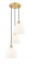 Innovations Lighting 113B-3P-SG-GBD-91 - Bristol - 3 Light - 16 inch - Satin Gold - Cord Hung - Multi Pendant