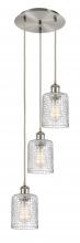 Innovations Lighting 113B-3P-SN-G112C-5CL - Cobbleskill - 3 Light - 12 inch - Brushed Satin Nickel - Cord Hung - Multi Pendant