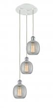 Innovations Lighting 113B-3P-WPC-G105 - Belfast - 3 Light - 13 inch - White Polished Chrome - Cord Hung - Multi Pendant