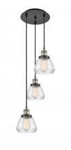 Innovations Lighting 113F-3P-BAB-G172 - Fulton - 3 Light - 14 inch - Black Antique Brass - Cord hung - Multi Pendant