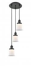 Innovations Lighting 113F-3P-BK-G181S - Canton - 3 Light - 12 inch - Matte Black - Cord hung - Multi Pendant