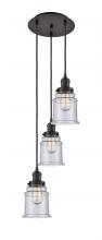 Innovations Lighting 113F-3P-OB-G184 - Canton - 3 Light - 13 inch - Oil Rubbed Bronze - Cord hung - Multi Pendant