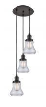 Innovations Lighting 113F-3P-OB-G192 - Bellmont - 3 Light - 13 inch - Oil Rubbed Bronze - Cord hung - Multi Pendant