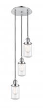 Innovations Lighting 113F-3P-PC-G312 - Dover - 3 Light - 11 inch - Polished Chrome - Cord hung - Multi Pendant